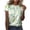 Green, variant on OAVQHLG3B T shirts for women Summer Casual Tops Printe Casual Loose Fit Tee Shirts Blouse Print Round-neck Shirt