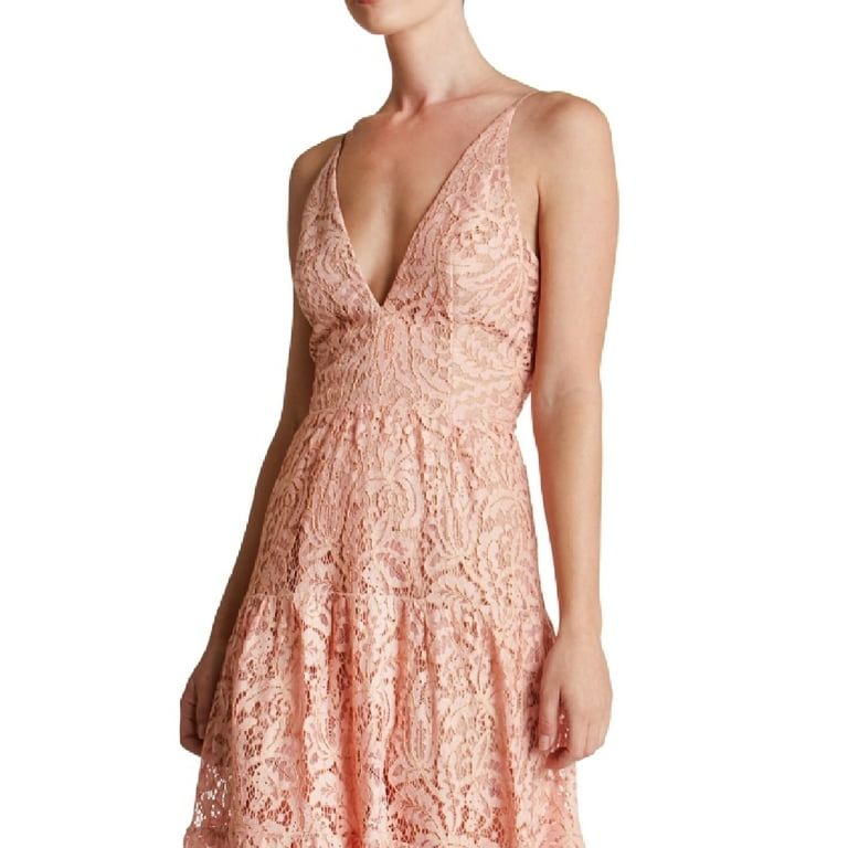 Dress The Population Women s Melina Lace Maxi Dress Pink Size Medium Walmart