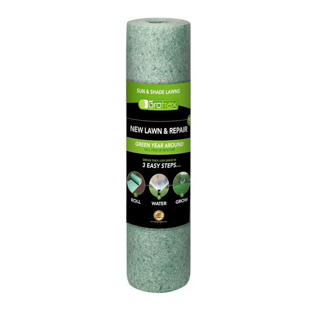 Grotrax 100 Sqft Sun and Shade Year Round Green Tall Fescue Mixture