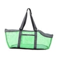 thumbnail image 2 of Bolsa de transporte para mascotas, bolso, jaula, perrera, portátil, con tapete extraíble, bolso de mano, bolso de viaje para perros pequeños, gatos, Gris verdoso, 2 of 8