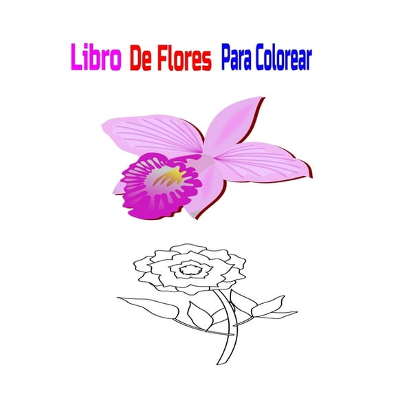 Libro De flores Para Colorear (Paperback)