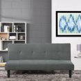 Serta Easton Modern Futon, Gray Fabric