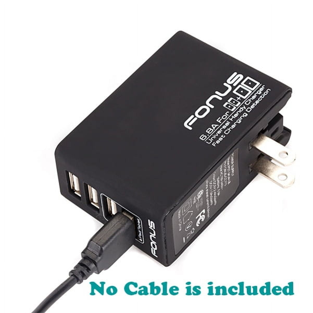 34W Home Charger for Nokia G100/G300/G310 5G - 4-Port USB 6.8A Wall AC Plug Power