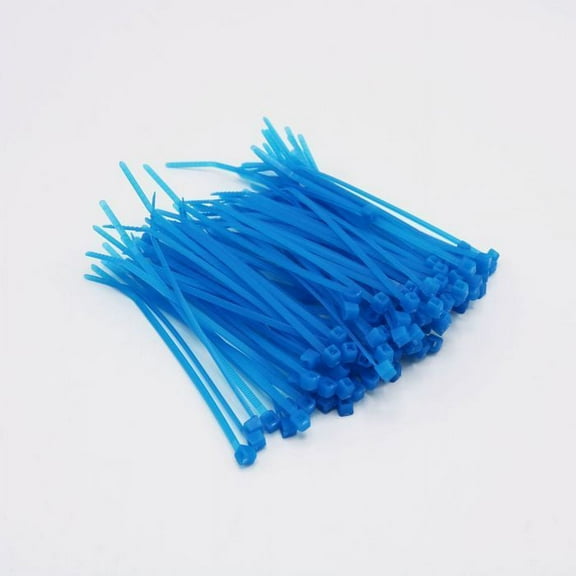 4" Tefzel Cable Ties - Aqua (100/pack)