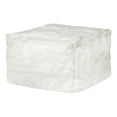 thumbnail image 1 of Loft Winterfell Faux Fur Ottoman – White Accent Pouf by Gouchee Home, Cozy Cube Bean Bag Seat or Footrest for Office or Living Room, 1 of 6