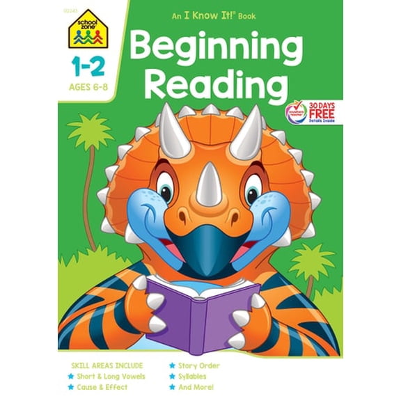 Pre-Owned School Zone Beginning Reading Grades 1-2 Workbook (Paperback) 158947337X 9781589473379