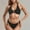 Black, variant on Women's Solid Color Swimsuit With Matching Bikini Set String Bikini Panties for Women Bikini Thongs Junior Bikinis for Teen Girls High Waist High Leg Bikini String Bikini Underwear Women V Cut Bikini