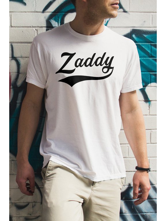 Zaddy Men's Short Sleeve T-Shirt Funny Father's Day Graphic Tee Gift for Dad