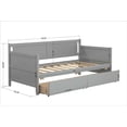 thumbnail image 2 of Veryke Twin size Daybed Frame with Storage Drawers - Multiple Finishes, 2 of 8