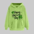 thumbnail image 2 of VBTAPA St Patricks Day Hoodies for Women Cute Shamrock Graphic Hooded Sweatshirts Drawstring Long Sleeve Irish Hoody Tops with Pocket Deals of Today Green S, 2 of 6