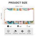 thumbnail image 3 of License Plate Frame Colorful Flowers in Pink, Blue And Green Car Accessories 2 Pieces Colorful Bright Spring Natural Metal License Plate Cover Fits All Car, 3 of 6