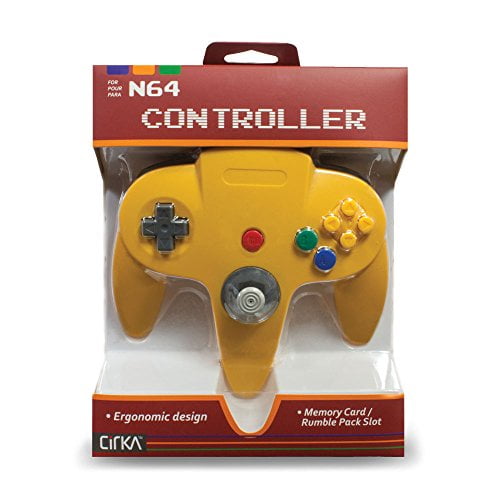 yellow nintendo 64 controller