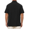 thumbnail image 3 of CAMISAS DE HOMBRE CORTA MANGA BOTÓN PLAYA VERANO CUELLO PUNTA NEGRO INSPIRAR CHIC DÍA DEL PADRE, 3 of 6