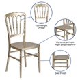 thumbnail image 4 of Flash Furniture HERCULES Series Gold Resin Stacking Napoleon Chair, 4 of 5