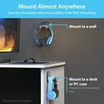 thumbnail image 4 of Colgadores para Auriculares TotalMount Gaming con Adhesivo Removible Negro, 4 of 6