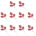thumbnail image 3 of 10 piezas de hojas ahuecadas con purpurina, hojas artificiales, adornos para árboles de Navidad, 3 of 6