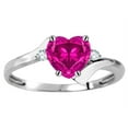 thumbnail image 2 of Original Star K� Heart Shape 6mm Simulated Pink Tourmaline bypass Ring, 2 of 9