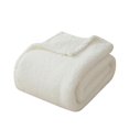 thumbnail image 4 of Mainstays Teddy Fleece Throw Blanket Snow White, 4 of 7