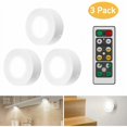 thumbnail image 1 of LED Cabinet Light with Remote Control, 3-Piece Cabinet Light LED Cabinet Lamp LED Cabinet Night Light for Bedroom, Wardrobe, Wardrobe, Kitchen - White, 1 of 5
