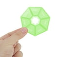 thumbnail image 5 of Unique Bargains 1 Pc Pill Case 7 Grid Polygonal Pill Box Light Green, 5 of 6