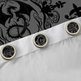 thumbnail image 4 of Homewish Vintage Western Dragon Curtains Pack of 2 (42x84 Each), Black Grey Damask Flower Print Curtains Blackout, Hippie Mandala Style Bedroom Curtains, Curtains and Drapes Decor, 4 of 6