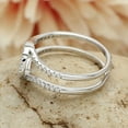 thumbnail image 6 of 0.30 Carat Round Cut Lab Created Moissanite Diamond Bypass Curve Enhancer Guard Ring For Women In 14K White Gold Over Sterling Silver (D Color,VVS1 Clarity 0.30 Cttw)-9, 6 of 9