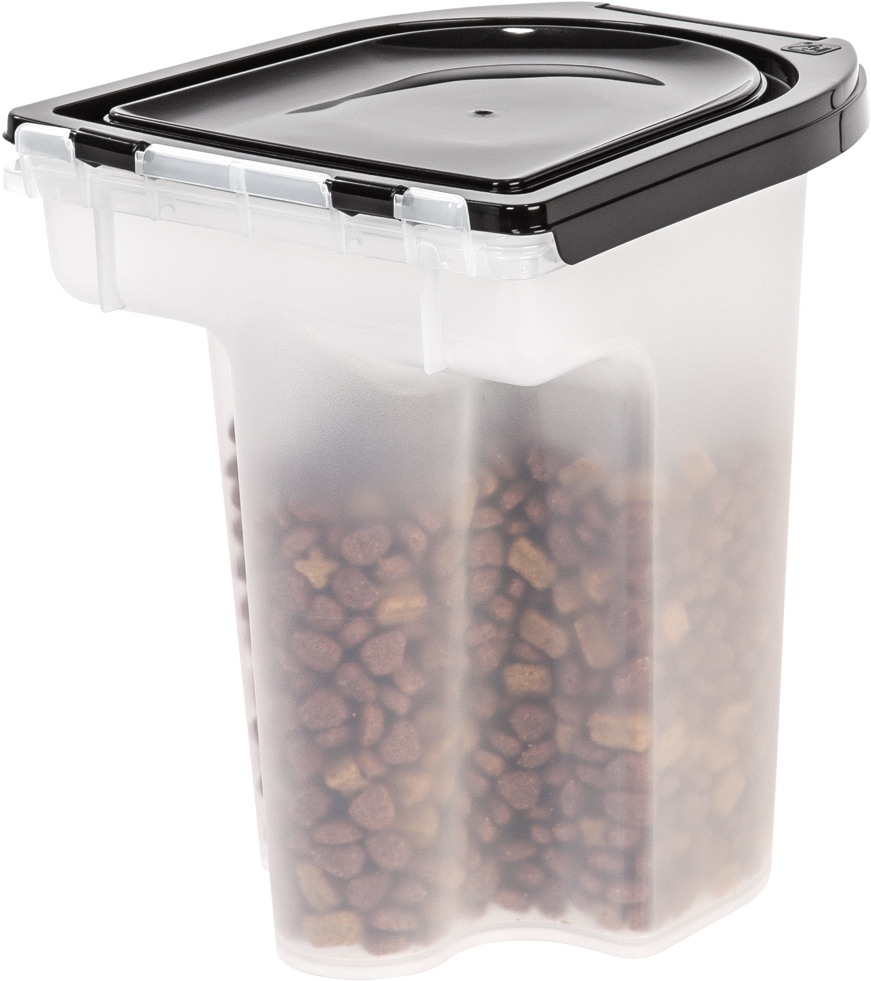 Iris Black and Clear Airtight Food Storage Container, 15.7 L X 18.7 W X  19.5 H, 50#
