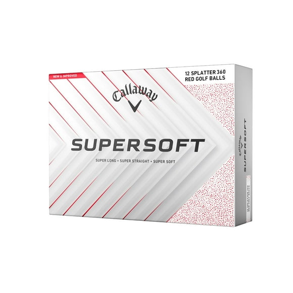 Pelotas de golf Callaway Golf Supersoft 2025 Red Splatter