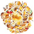 thumbnail image 2 of Cartoon Honey Theme Stickers, Waterproof Honey Theme Sticker for Water Bottle Laptop Phone Cases Planner Skateboard Luggage Helmet Party Favor Decor, Ideal for Adults Teens Teacher Rewards, 2 of 9