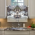 thumbnail image 2 of Yayeee Kitchen Curtains Tier Pair Light Filtering 27"x24" Rod Pocket Short Cafe Window Panel, River and Mountains, 2 of 7