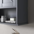 thumbnail image 2 of Demi Bonn 24" Farmhouse Style Medicine Cabinet with Barn Doors & Adjustable Shelf for Bath & Laundry Rooms, Gray, 2 of 7