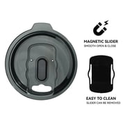 Ozark Trail 22 oz Stainless Steel Vacuum Insulated Tumbler with Leak-Proof Magnetic Slider Lid, Keeps Cold 12H, Travel Coffee Cup with Cup Holder Friendly Design, Blue Indigo