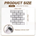 thumbnail image 2 of Uxcell 5Pcs Peel and Stick Backsplash Tiles 10.6" x 10.6" 3D Thickened Stone Texture Self-Adhesive Tile Stickers Wallpaper Wall for Kitchen Bathroom Bedroom, Retro White, 2 of 7