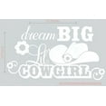 thumbnail image 6 of Dream Big Lil Cowgirl Flowers Hat Western Vinyl Decals Wall Decor Art 23x13-Inch White, 6 of 6