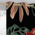 thumbnail image 2 of EBSTL Black Red Boho Floral Blackout Curtains for Living Room 84/63 inch Long 2 Panels Curtains for Bedroom Thermal Insulated, 2 of 5