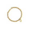 thumbnail image 2 of Gem & Harmony 14K Yellow Gold Heart Lock Charm Link Bracelet (7.50 inches) for Women, 2 of 5