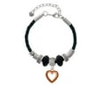 thumbnail image 2 of Delight Jewelry Rose Goldtone Open Heart Grandmother Celtic Knot Leather Bead Bracelet, 7"+2" Extender, 2 of 4