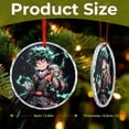 thumbnail image 2 of My Hero Academia Christmas Round Ornament Glass Circular Pendant Smooth Hanging Decoration for Home, Office & Christmas Tree, 2 of 8