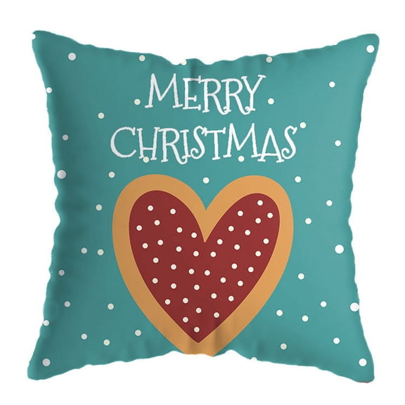 Yidarton New Christmas Series Pillowcase Snowman Elk Print Pillow Case Home Sofa Cushion Cover