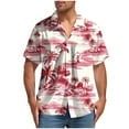 thumbnail image 2 of Blusa y camisa de manga corta con cuello vuelto para hombre, blusa informal de moda con botones y manga corta para hombre, 2 of 5