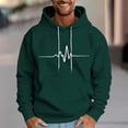 thumbnail image 2 of Kukoosong Big & Tall Men's Hoodies Long Sleeve Striped Print Hooded Sweatshirt Lightweight Drawstring Pullover, 2 of 5