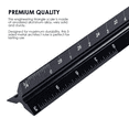 Precision Architectural Scale Ruler, 12'' Laser-Etched Aluminum, Black ...