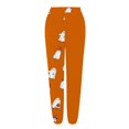 thumbnail image 4 of KAUOD Teen Girls Halloween Sweatpants Kids Pumpkin Ghost Straight High Waist Joggers Pants Fleece Warm Baggy Sport Pants, 4 of 5