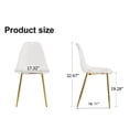 thumbnail image 5 of Noble House 32.67" Modern Dining Chairs, Crystal-Style Seat, Armless Makeup Stool, Golden Metal Legs, Clear, Set of 4, 5 of 11