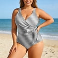 thumbnail image 2 of PMVFHDE Plus Size Swimsuit For Women Floral High Waist Tankini Adjustable For Full Coverage, 2 of 5