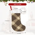 thumbnail image 2 of Flannel Christmas Stocking 17.7×11×7in Soft And Light Touch Good Socks Splicing Design Can Be Used For Hanging Argyle Plaid Khaki_2, 2 of 8