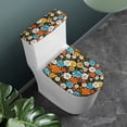 thumbnail image 2 of HELLHERO Flowers Pattern Toilet Seat Cover Adjustable Toilet Top Cover & 2-Piece for Modern Bathrooms Easy to Clean Elastic Edge, 2 of 8