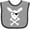 Heather and Black, variant on Inktastic Cute Easter Pirate Bunny with Eyepatch and Earring Boys or Girls Baby Bib