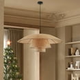 thumbnail image 6 of Arturesthome Japanese Rattan Chandelier Contemporary Bamboo Pendant Light, 6 of 9