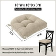 thumbnail image 2 of Tromlycs Chair Cushions for Dining Chairs Kitchen Seat Cushions Room Set of 4 Pads with Ties Indoor Non Slip Office 18 x 18 Inch, Beige, 2 of 7